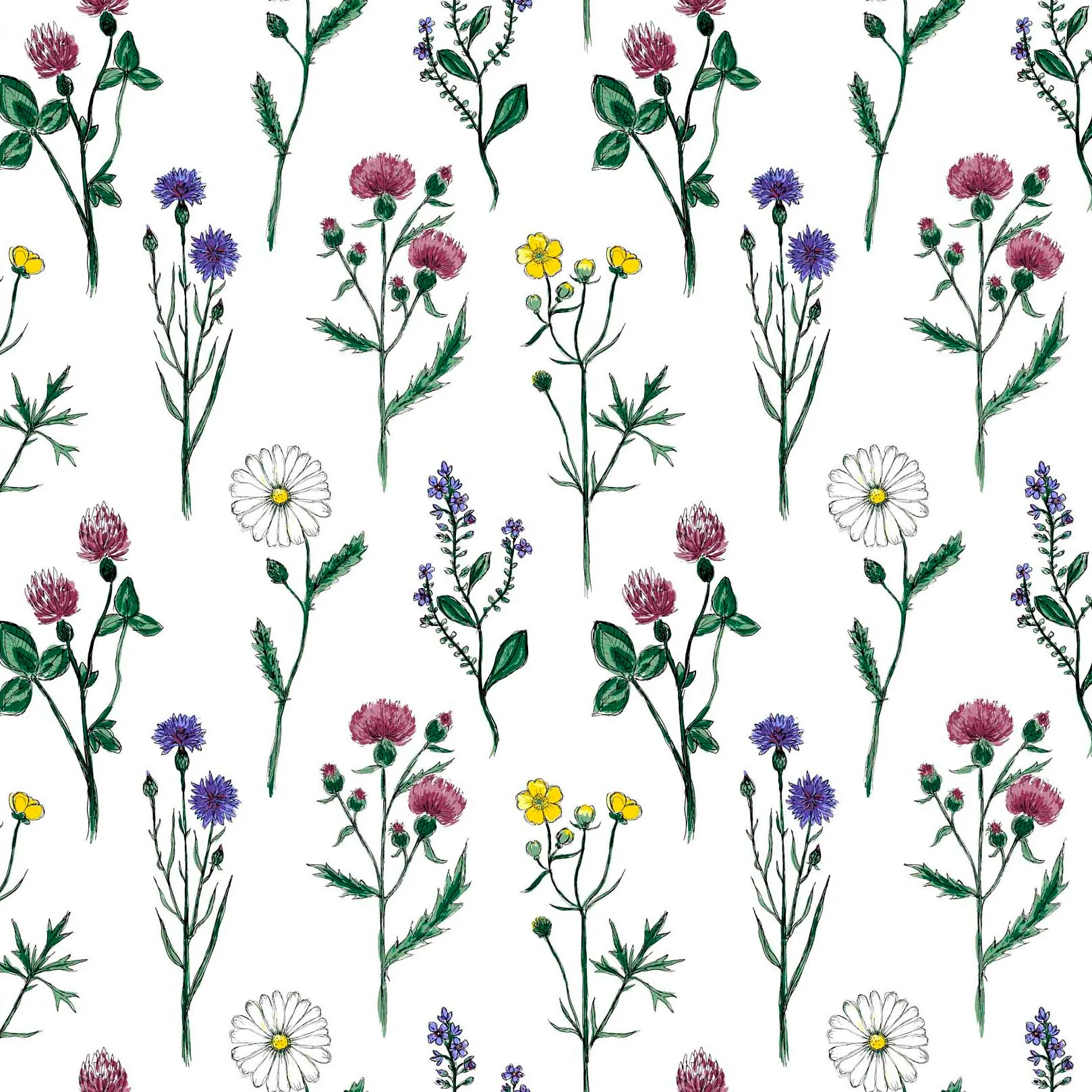 Midsommar fabric, Multi Arvidssons Textil