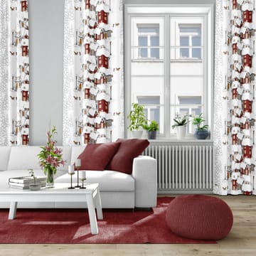 Mikkel fabric - Off white-grey-red - Arvidssons Textil