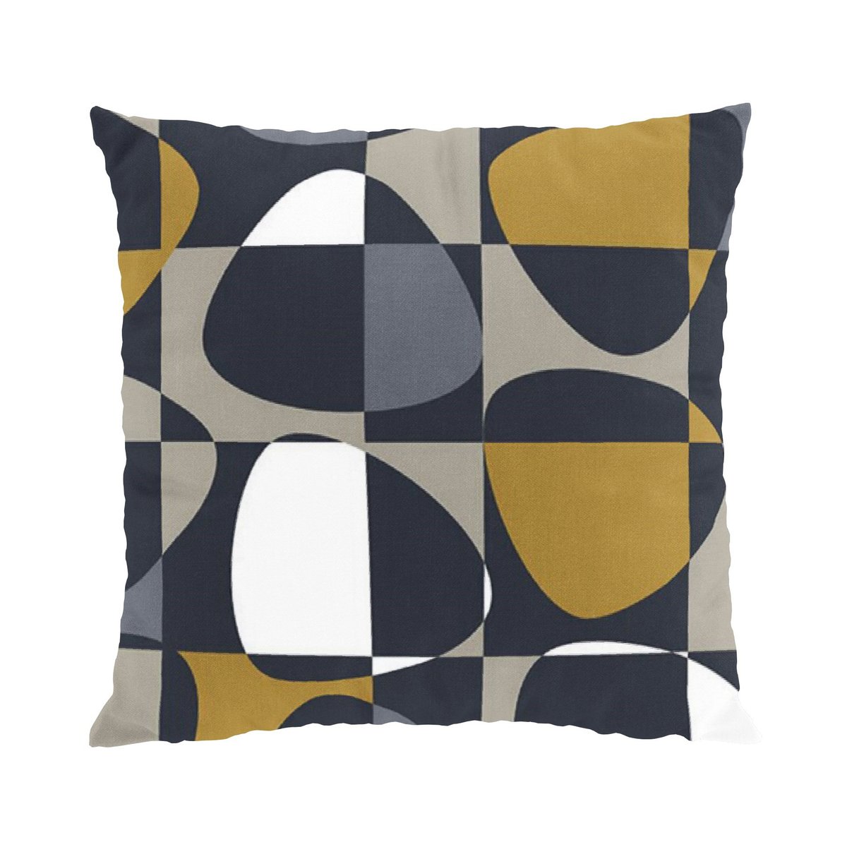 Arvidssons Textil Mosaik cushion cover 47x47 cm dark grey