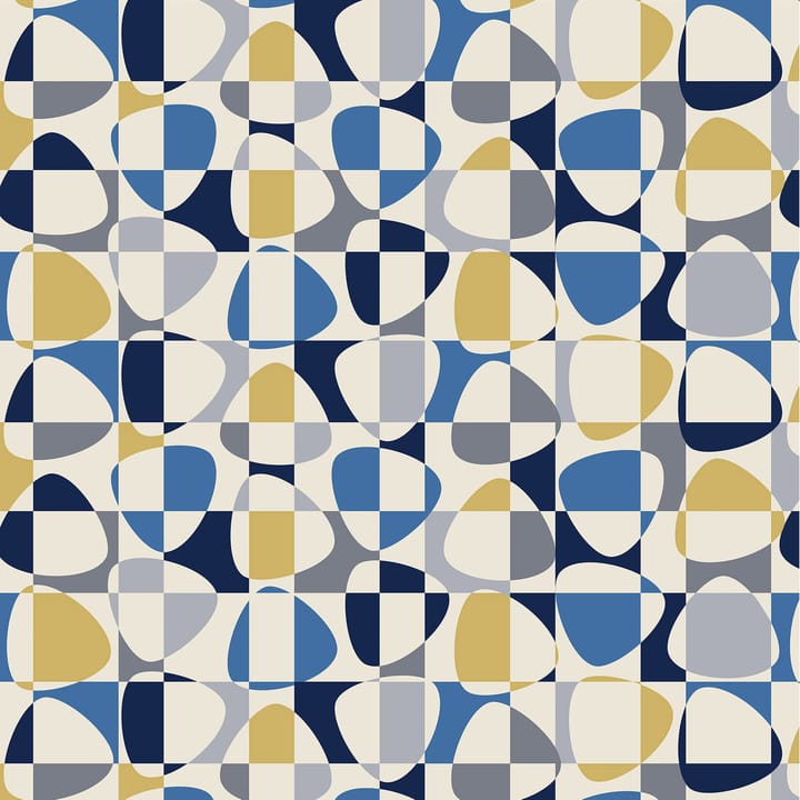Mosaik fabric - blue - Arvidssons Textil