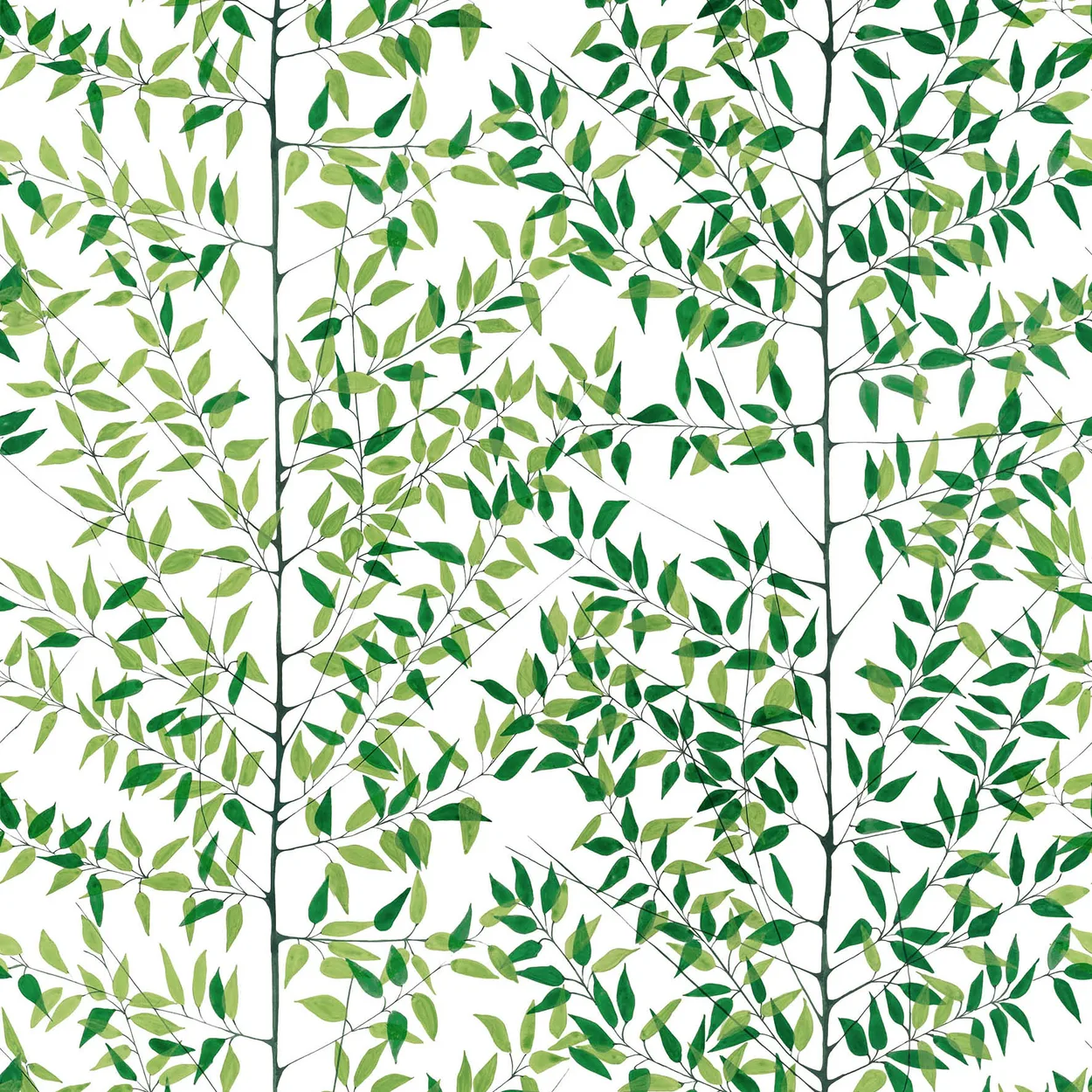 Arvidssons Textil När staren kom fabric green | Scandinavian Design | Fabric by the metre | Green