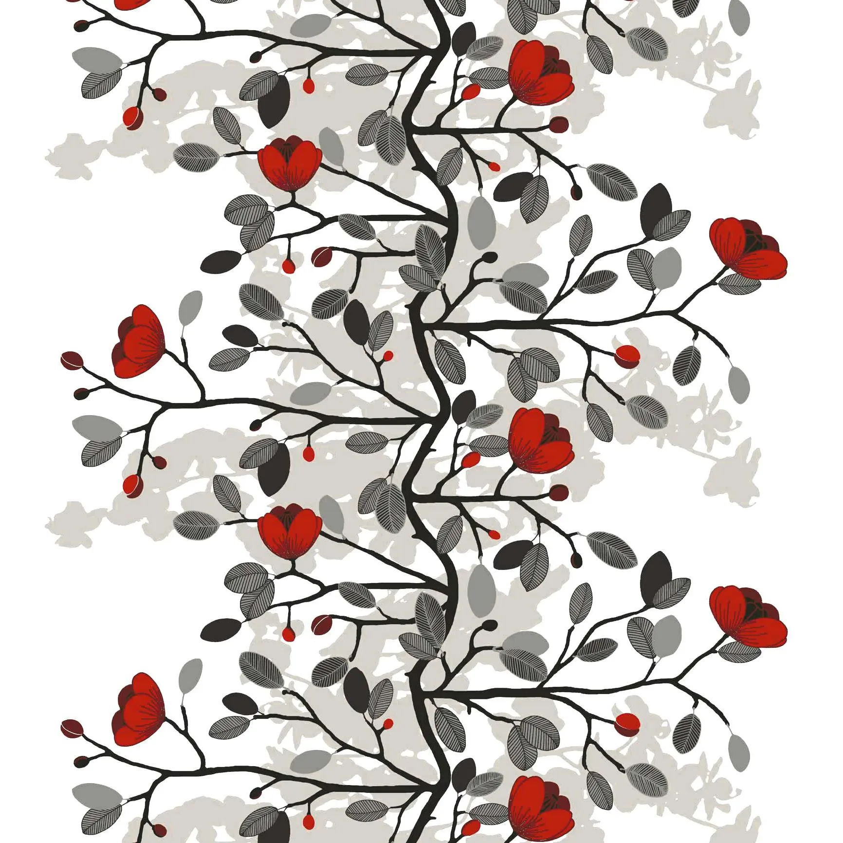 Ofelia oilcloth, red-brown Arvidssons Textil
