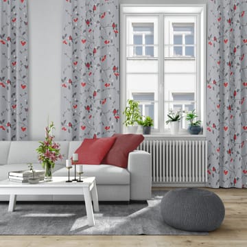 Paradisäpplen fabric - grey-red - Arvidssons Textil