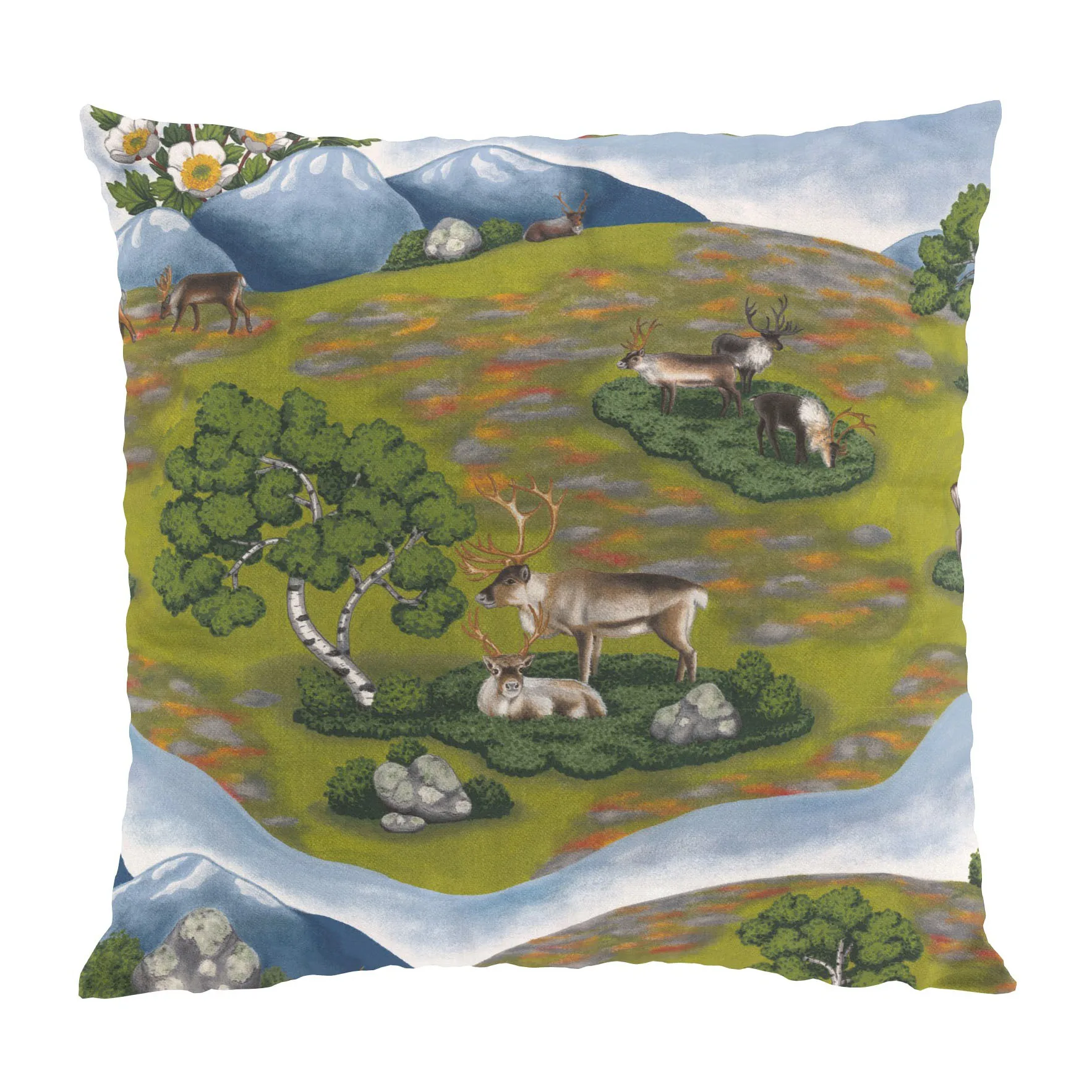 Renvandring cushion cover 47x47 cm, Green Arvidssons Textil