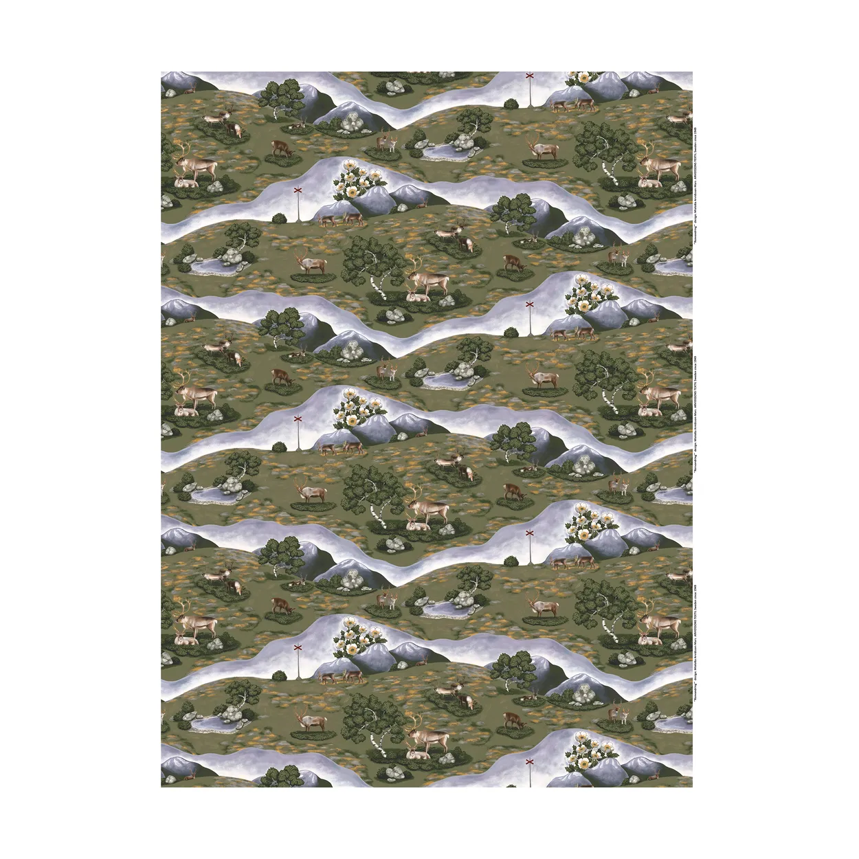 Arvidssons Textil Renvandring fabric Dark green | Scandinavian Design | Fabric by the metre | Green