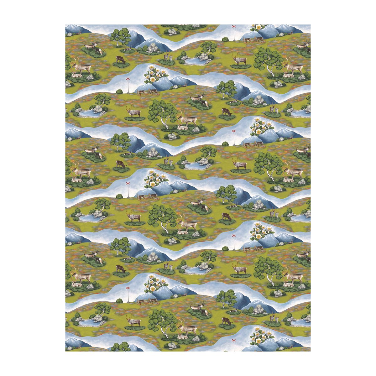 Arvidssons Textil Renvandring fabric Green | Scandinavian Design | Fabric by the metre | Green