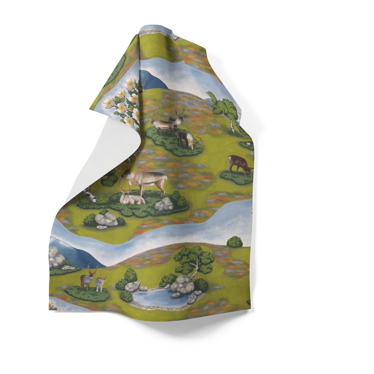 Arvidssons Textil Renvandring kitchen towel 65x85 cm Green