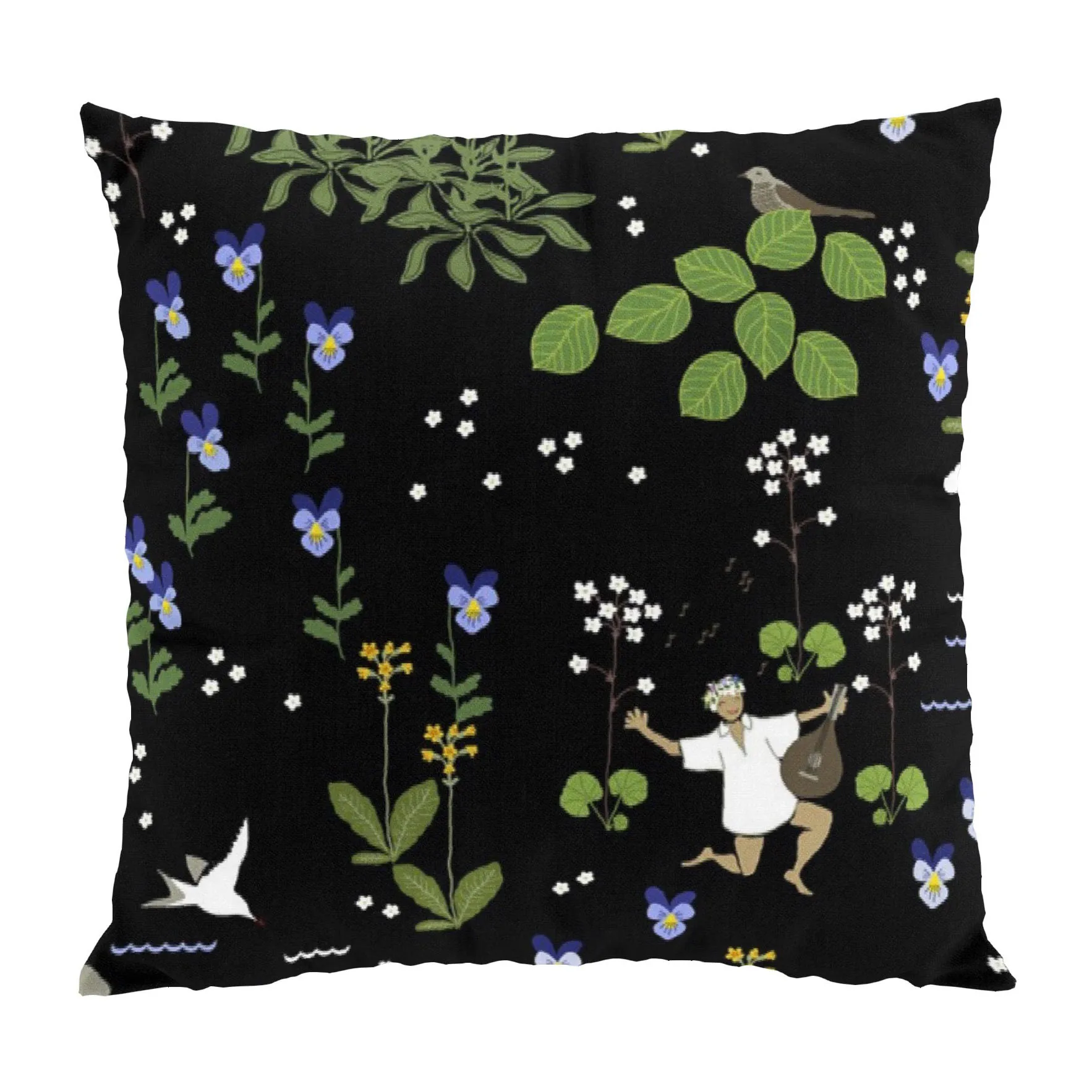 Rönnerdahl pillowcase 47x47 cm, Black-green Arvidssons Textil