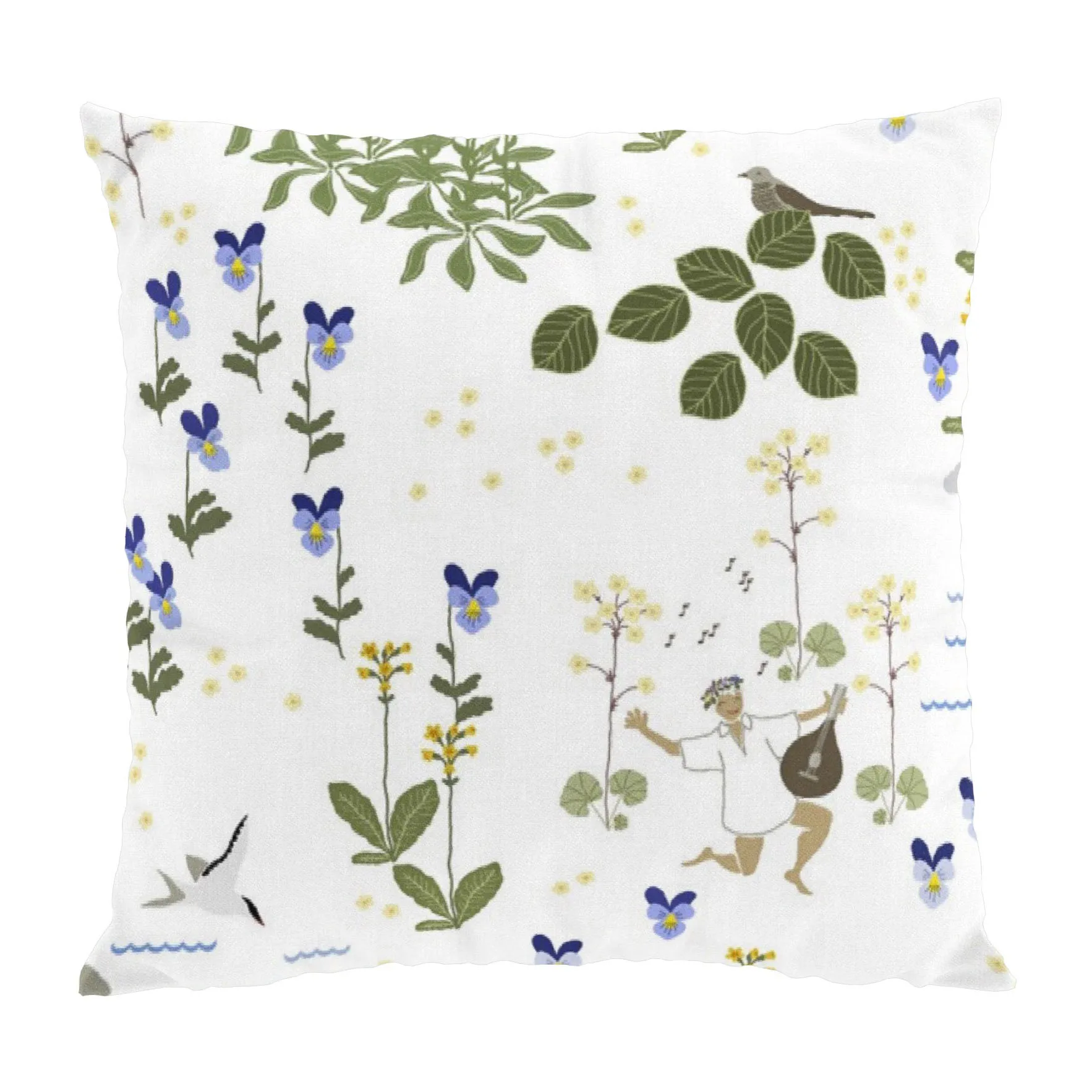Rönnerdahl pillowcase 47x47 cm, Off white-green Arvidssons Textil
