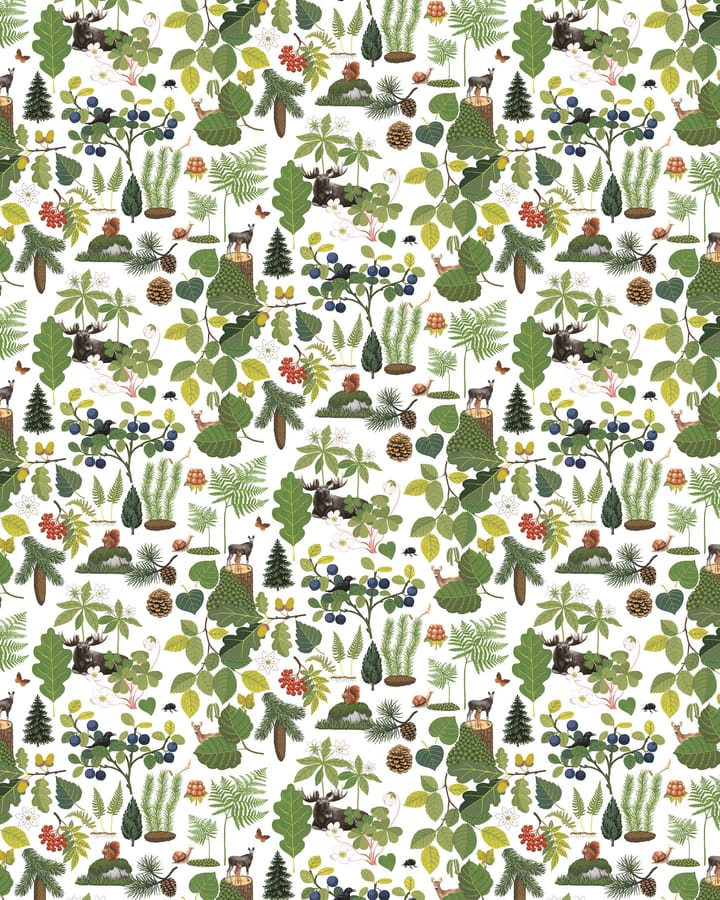 Skogsliv fabric - Green - Arvidssons Textil