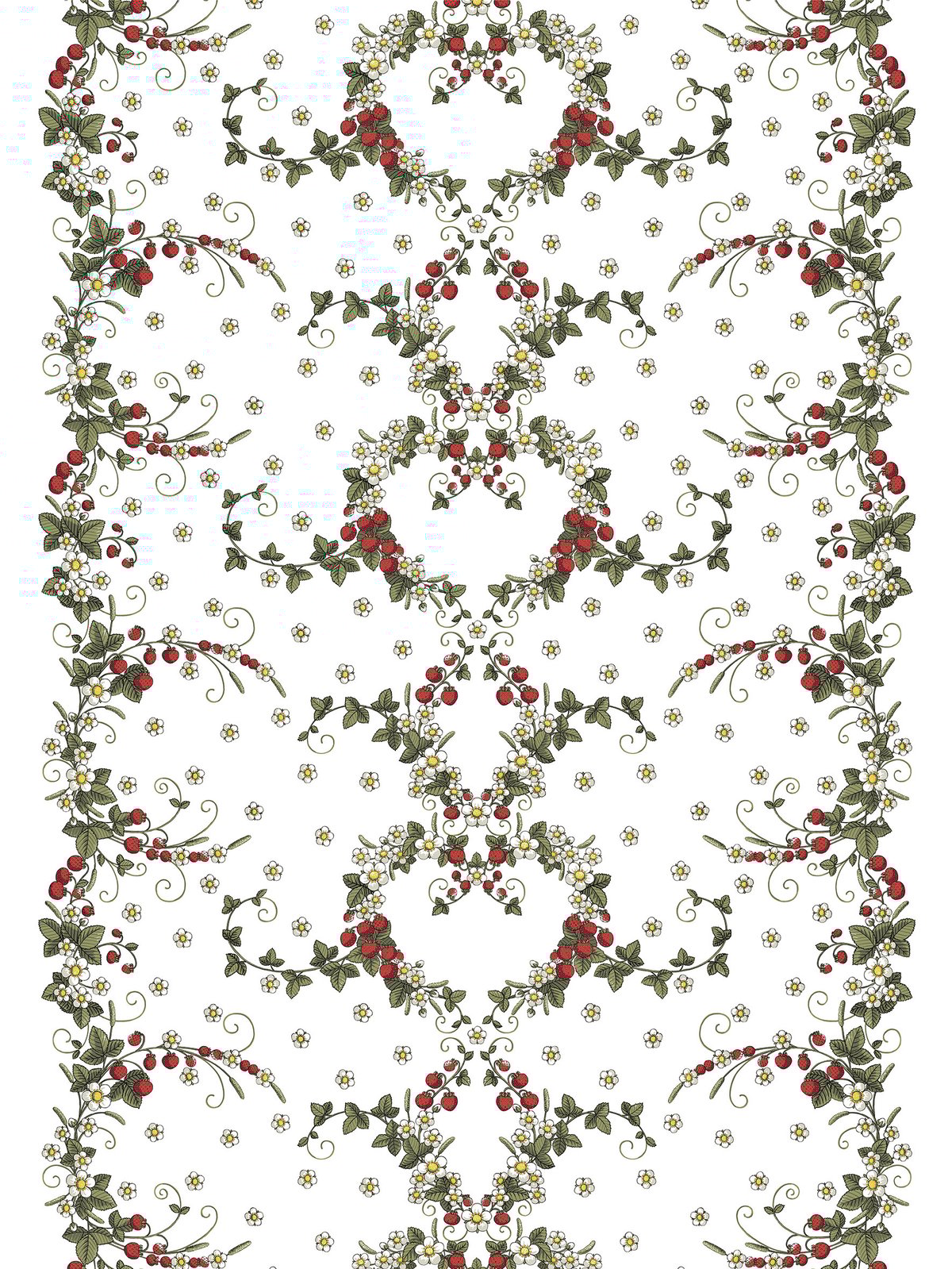 Arvidssons Textil Smultronstället fabric Off white | Scandinavian Design | Fabric by the metre | White
