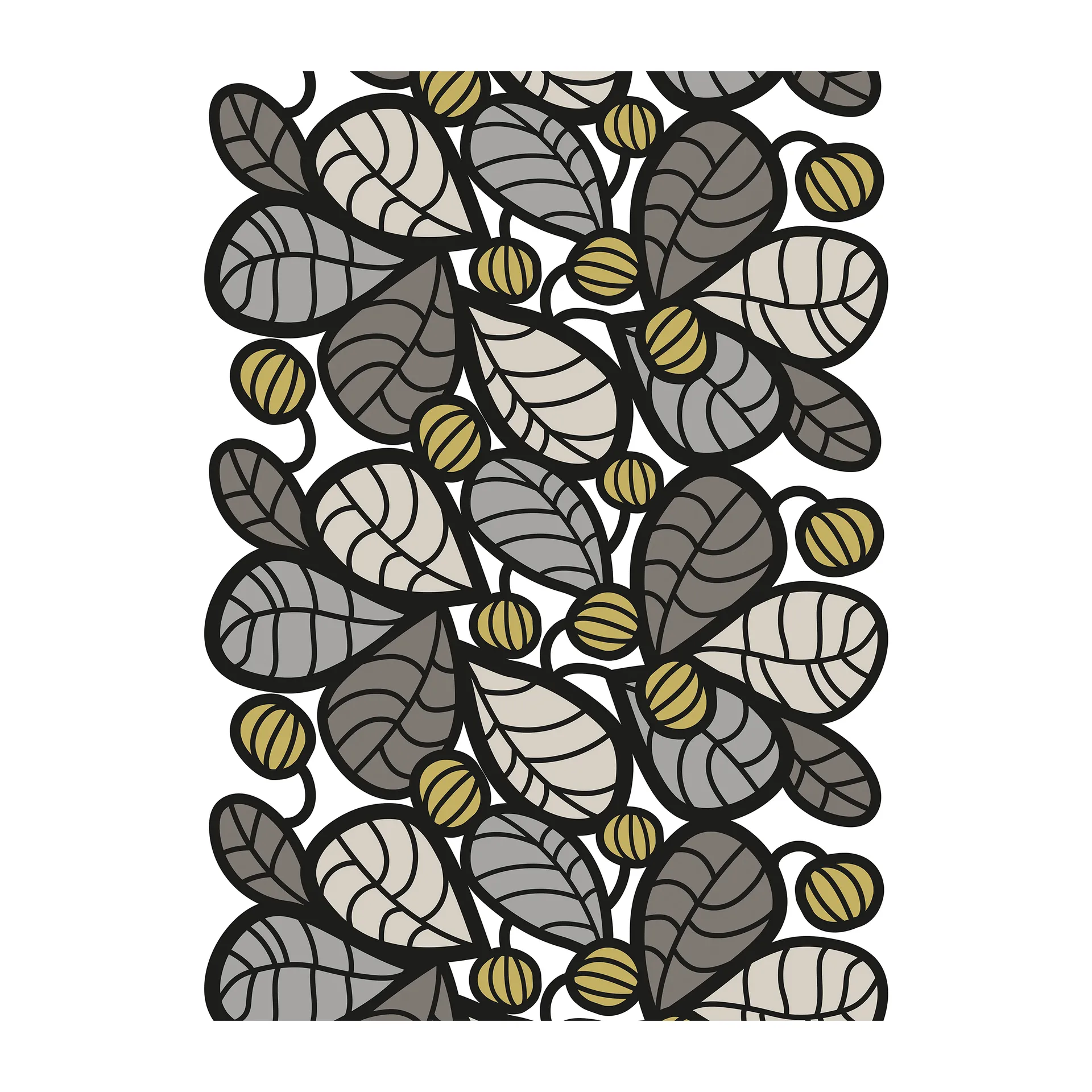 Snöbär oilcloth, grey Arvidssons Textil