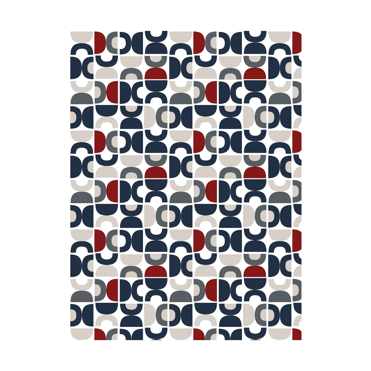 Arvidssons Textil Spiral Dance Fabric Blue | Scandinavian Design | Fabric by the metre | Blue