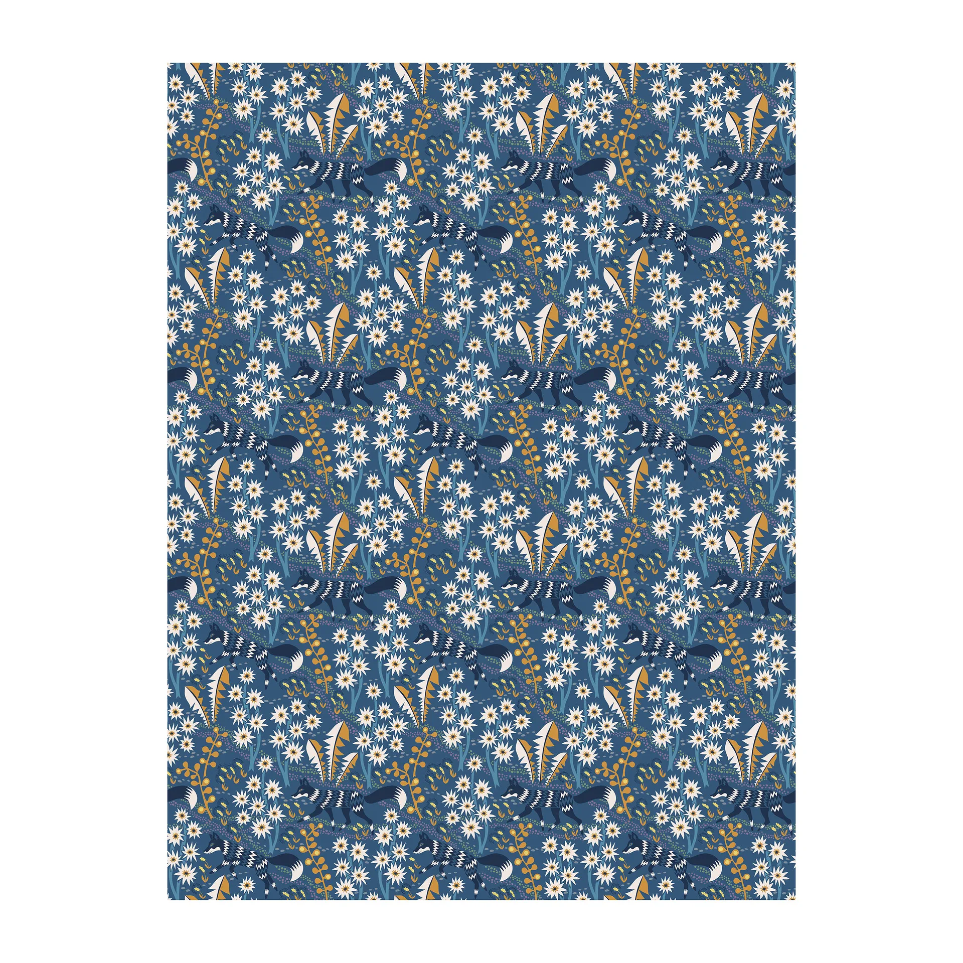 Stjärnspeja fabric, Blue Arvidssons Textil