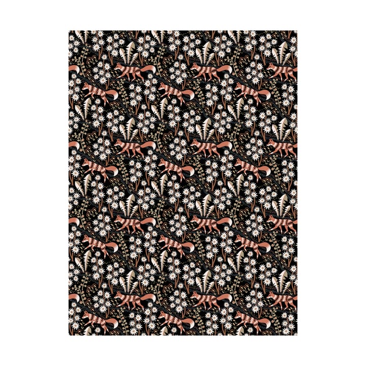 Stjärnspeja oilcloth - Black-rust - Arvidssons Textil