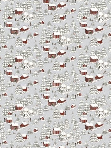 Timmerbyn fabric - grey-red - Arvidssons Textil