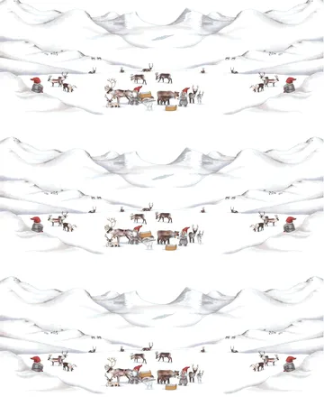 Tomteland fabric - Off white-grey - Arvidssons Textil