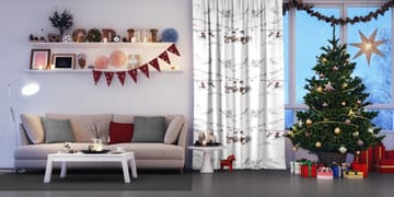 Tomteland fabric - Off white-grey - Arvidssons Textil