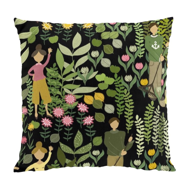 Trädgård cushion cover 47x47 cm - Black-green - Arvidssons Textil