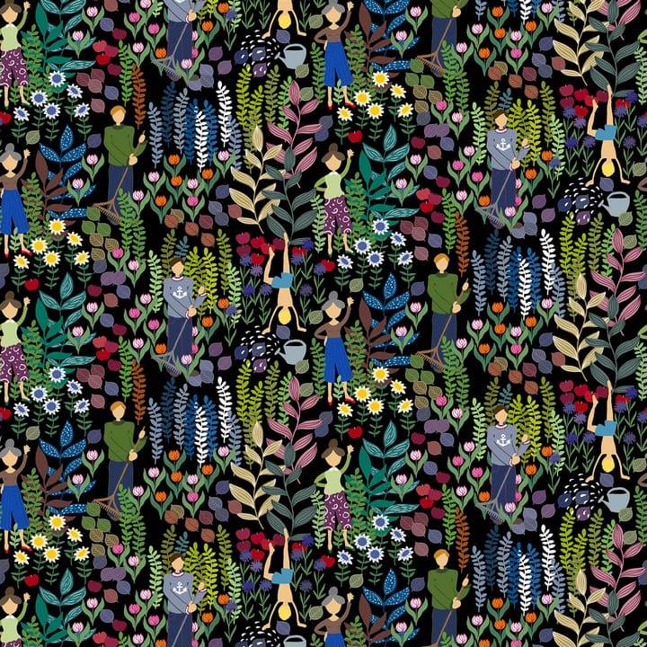 Trädgård fabric - black - Arvidssons Textil