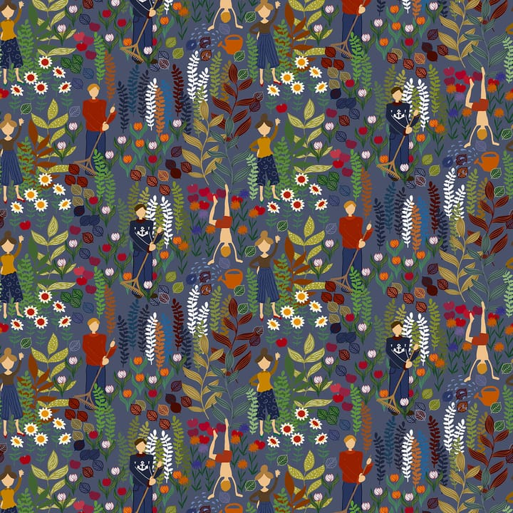 Trädgård fabric - blue - Arvidssons Textil
