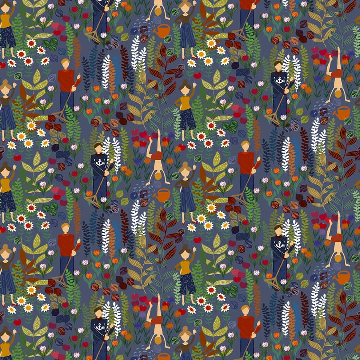 Trädgård fabric - blue - Arvidssons Textil