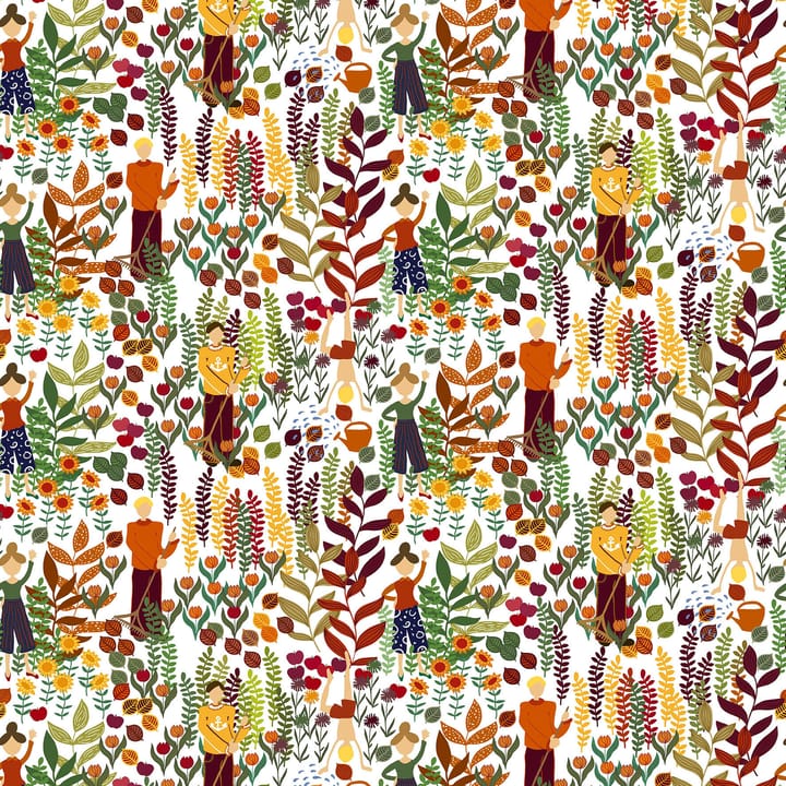 Trädgård fabric - rust - Arvidssons Textil