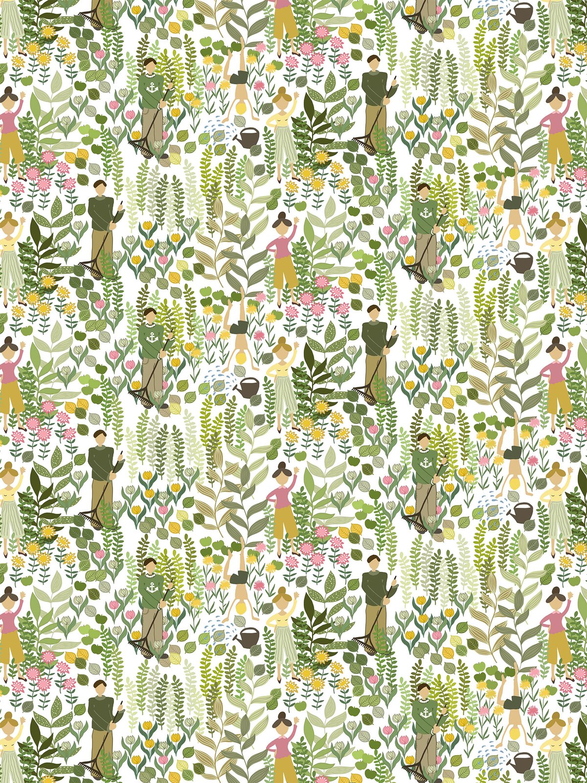 Arvidssons Textil Trädgård oilcloth Green | Scandinavian Design | Oilcloths | Green