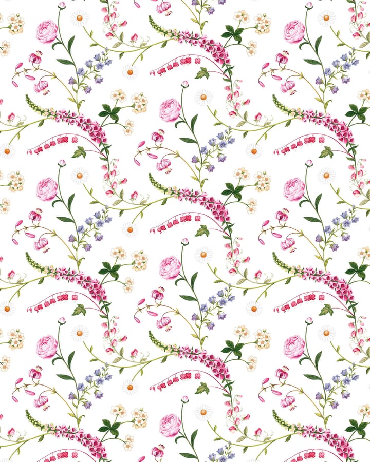 Trädgårdsblom fabric - Pink - Arvidssons Textil