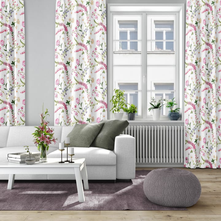 Trädgårdsblom fabric - Pink - Arvidssons Textil