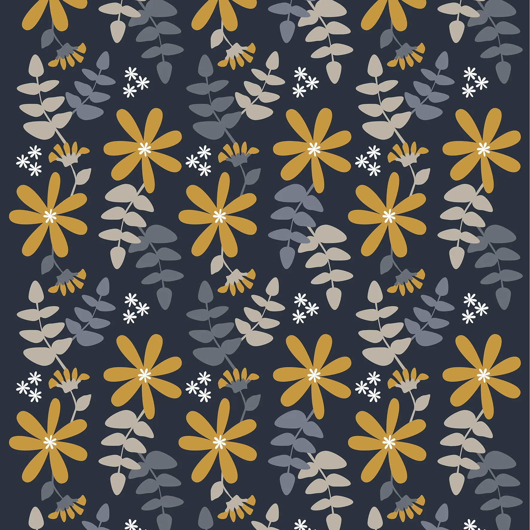 Under solen oilcloth, dark grey Arvidssons Textil