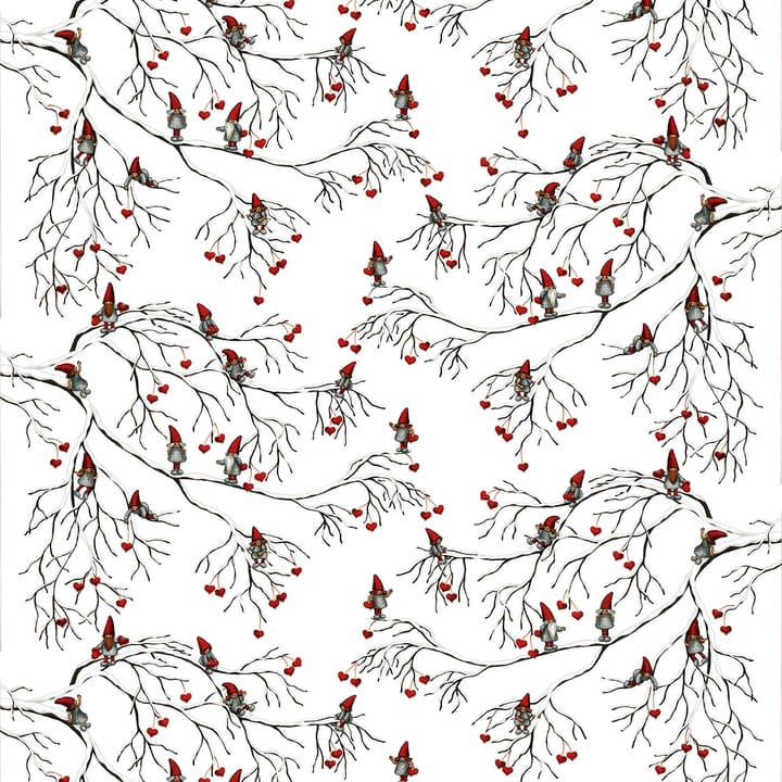 Vinterlek fabric - white - Arvidssons Textil