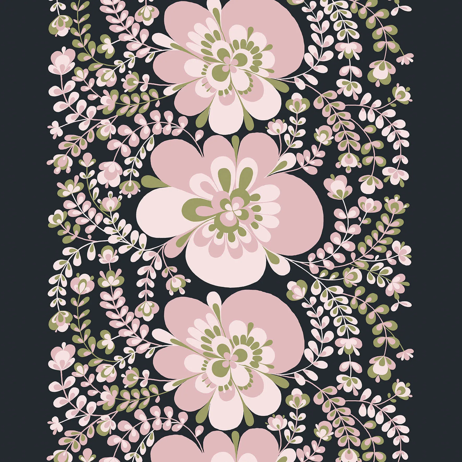 Vivoaka oilcloth, pink-grey Arvidssons Textil
