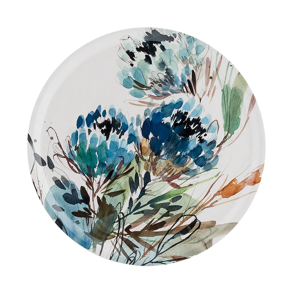Åry Home Dusk & Dew round tray o38 cm | Scandinavian Design | Trays | Blue