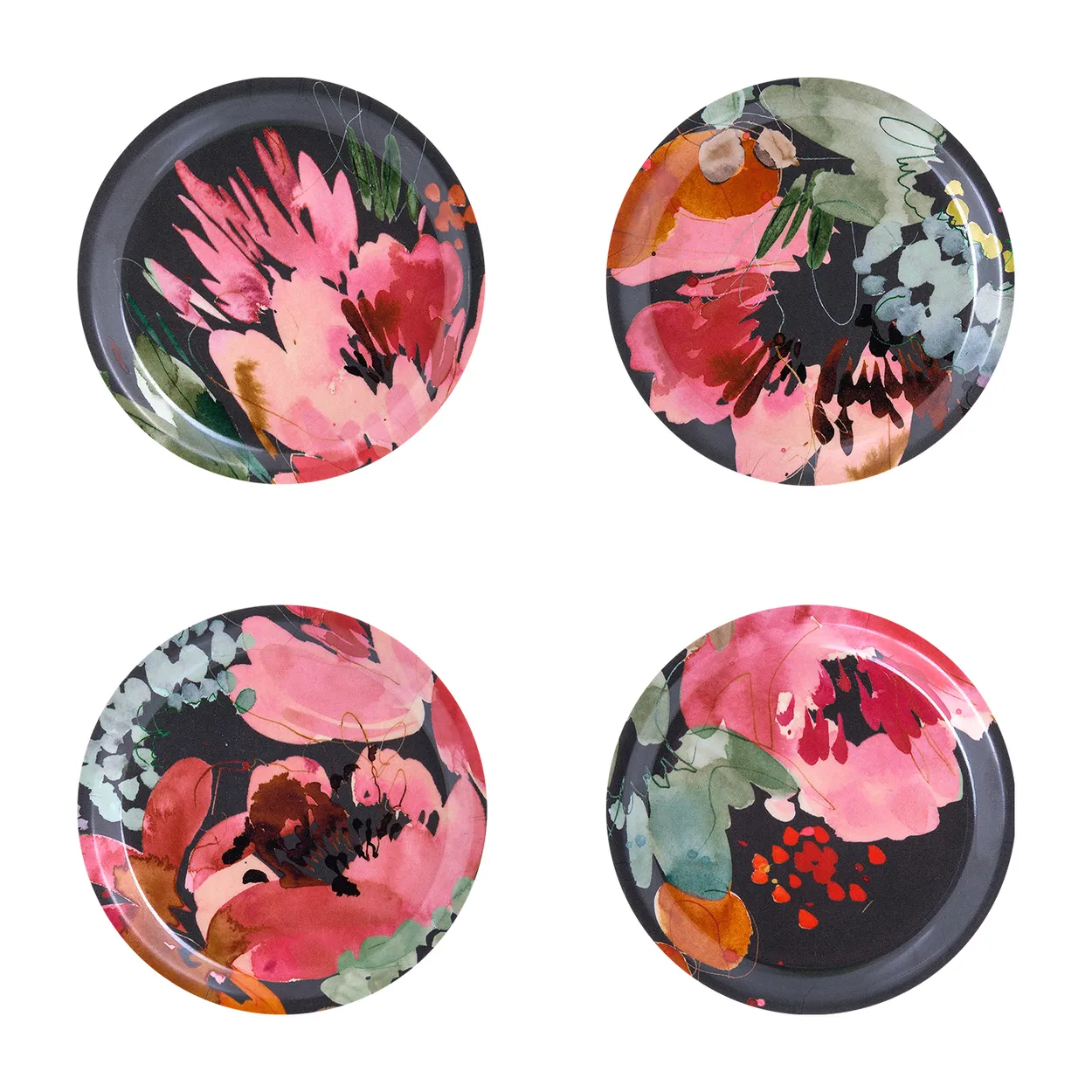 Åry Home Garden Bouquet coaster 4-pack o 11 cm | Scandinavian Design | Coasters | Multi