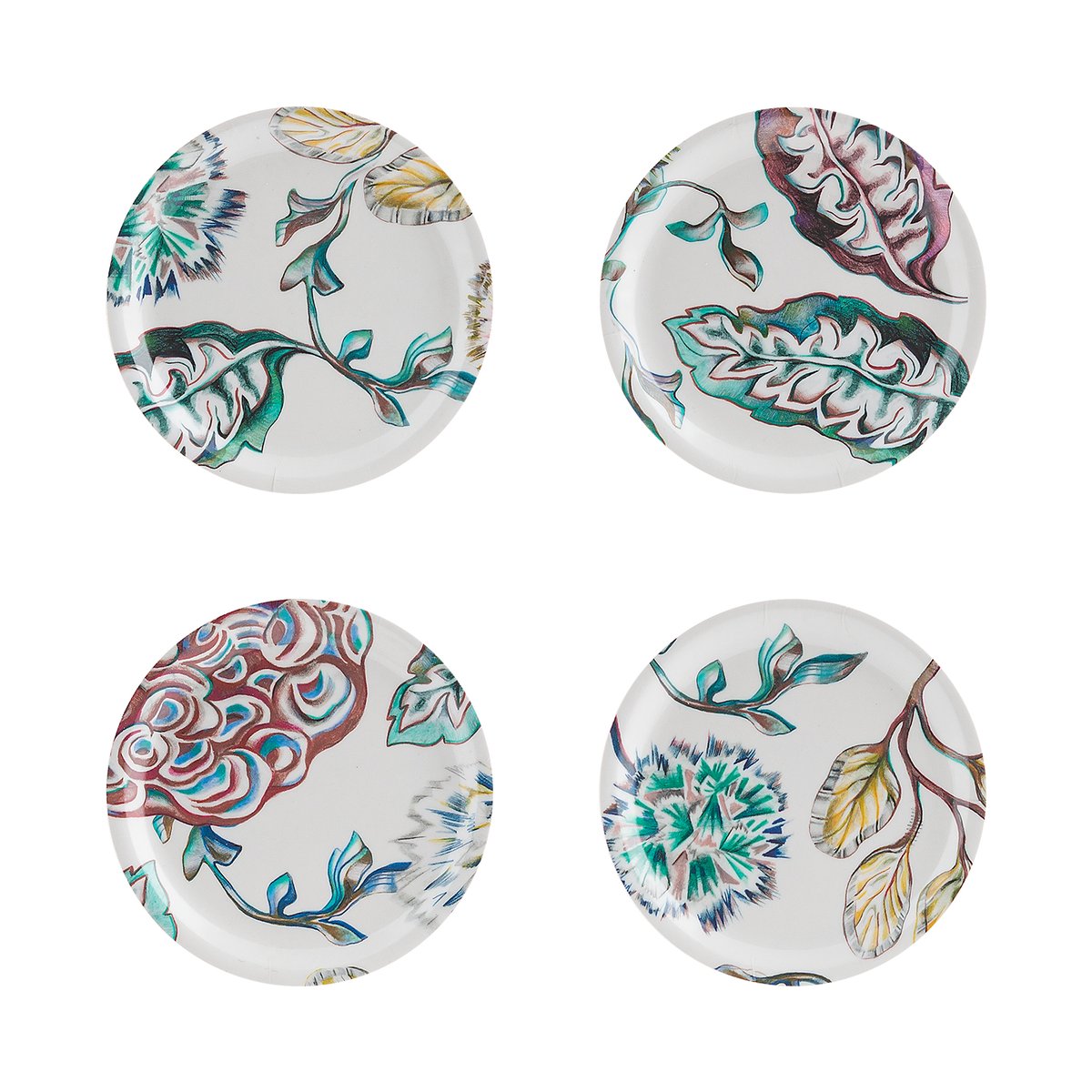 Åry Home In Bloom coaster 4-pack Ø11 cm | Scandinavian Design | Coasters | Multi