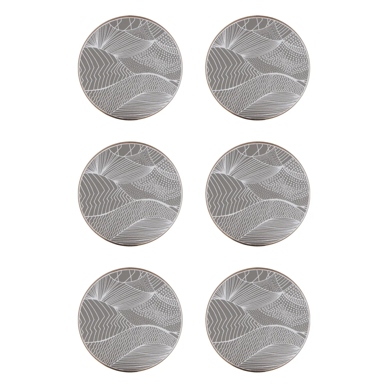 Åry Home Japanese Landscape coaster 6-pack stone | Scandinavian Design | Coasters | Grey