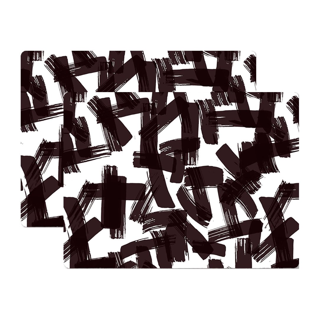 Åry Home Kryss placemat 30x40 cm 2-pack Black-white