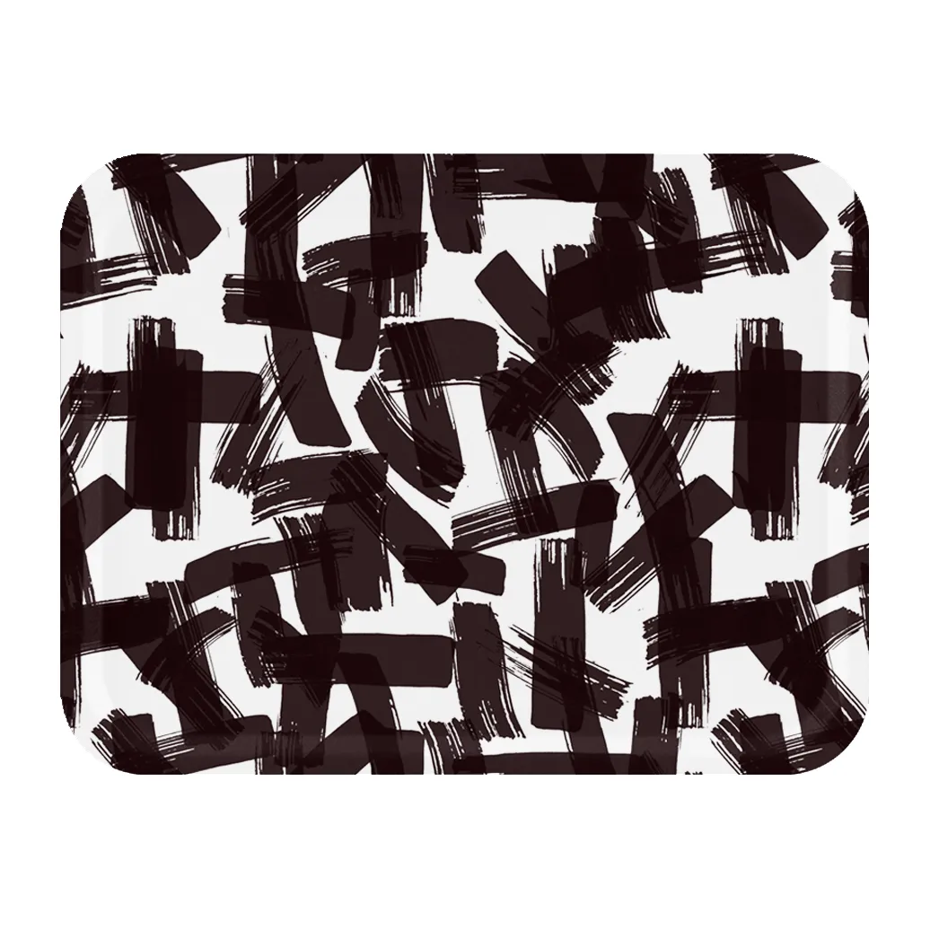 Kryss tray 33x43 cm, Black-white Åry Home