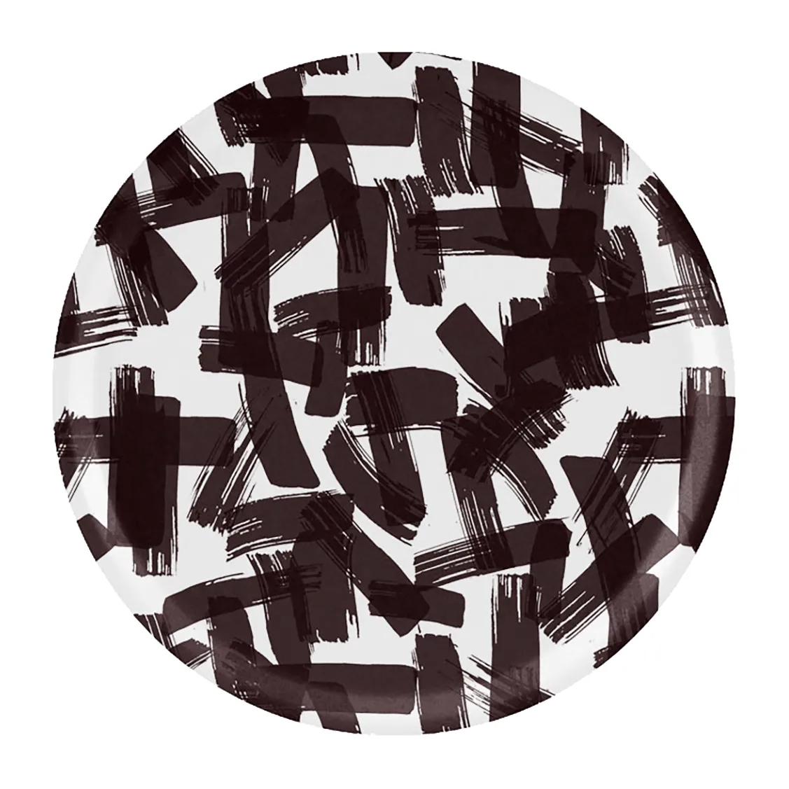 Kryss tray Ø38 cm, Black-white Åry Home