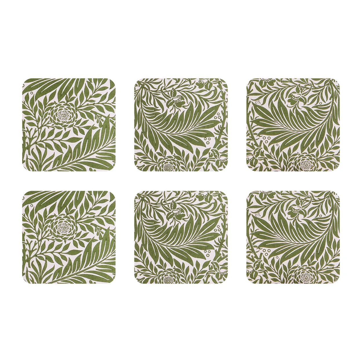 Åry Home Larkspur coaster 6-pack 10x10 cm | Scandinavian Design | Coasters | Green
