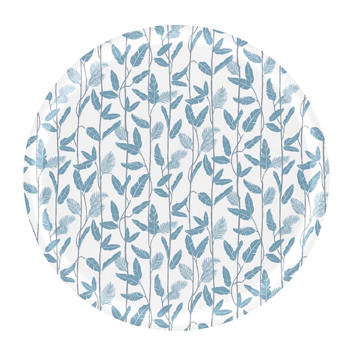 Mougli Blue tray Ø38 cm - Blue-white - Åry Home