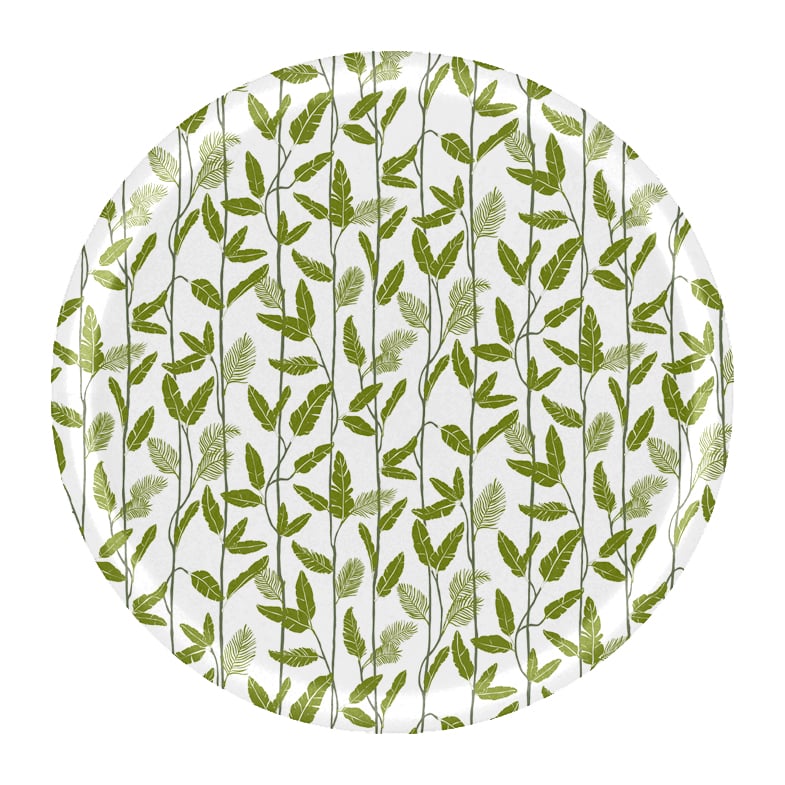 Åry Home Mougli Green tray Ø38 cm Green-white