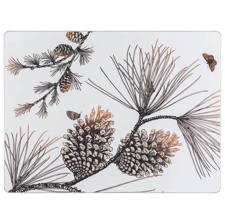 Pine Cone placemat 2-pack - Cotton white - Åry Home