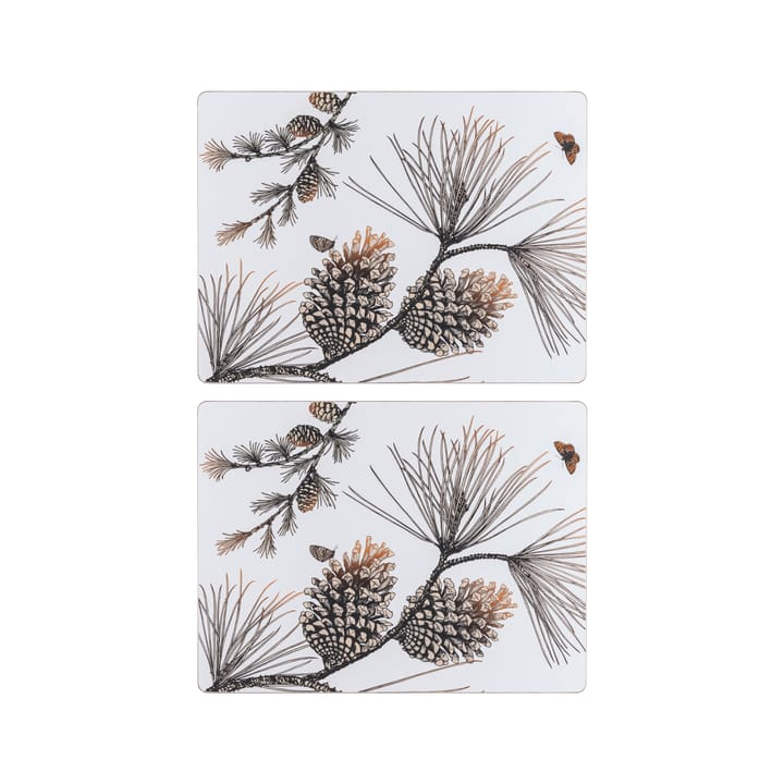 Pine Cone placemat 2-pack - Cotton white - Åry Home