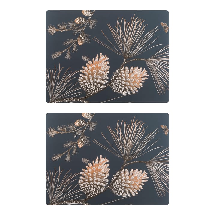 Pine Cone placemat 2-pack - thunder - Åry Home
