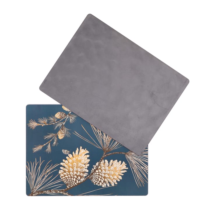 Pine Cone placemat 2-pack - thunder - Åry Home