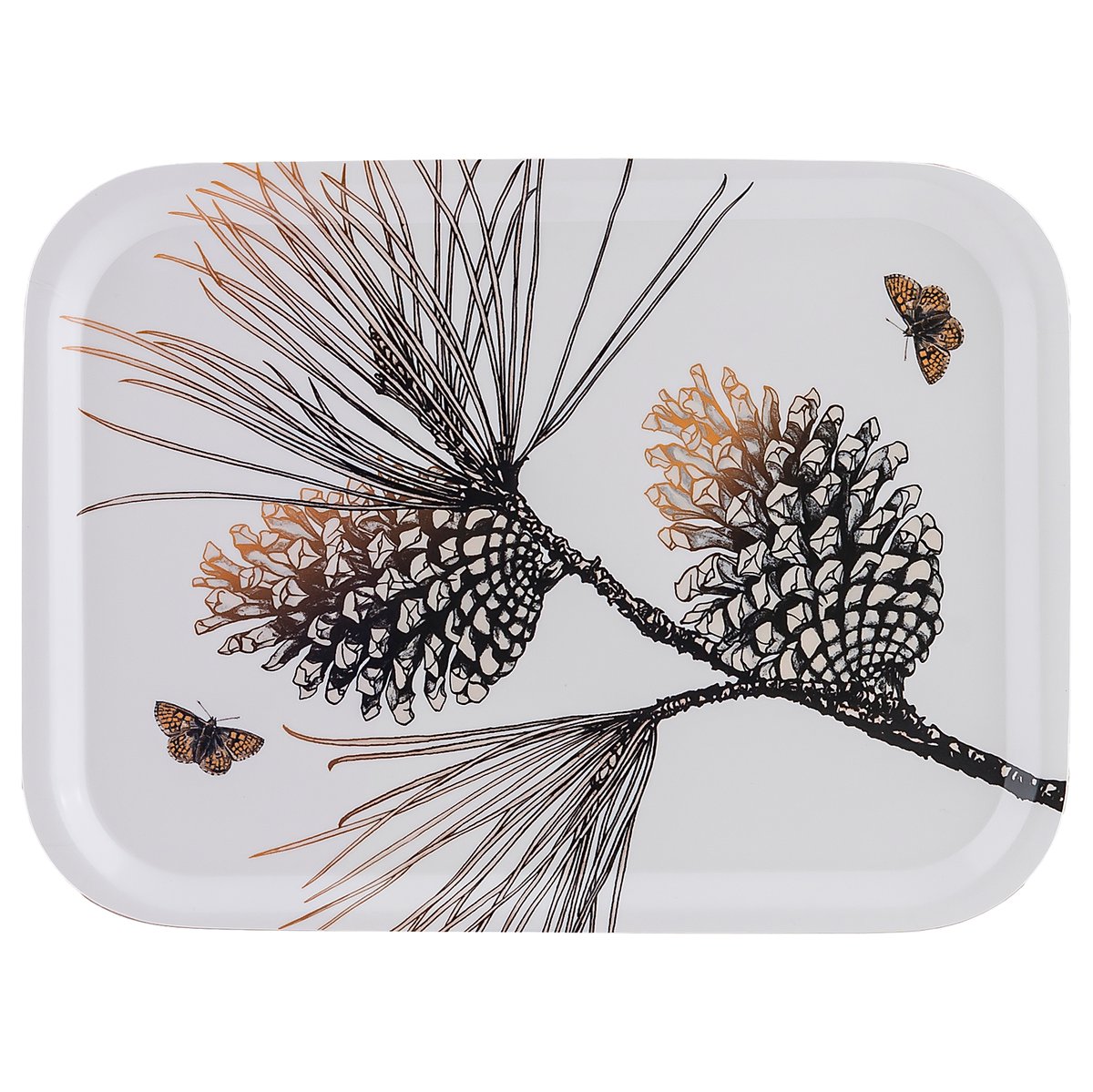 Åry Home Pine Cone tray 20x27 cm Cotton white | Scandinavian Design | Trays | White