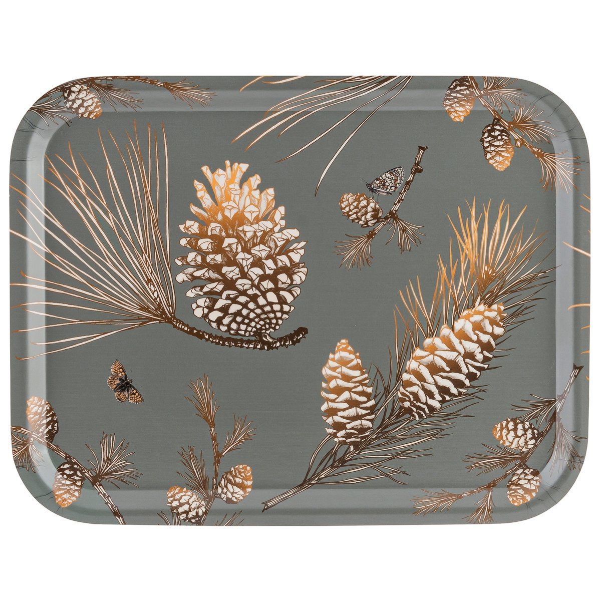 Åry Home Pine Cone tray 28x36 cm Moss grey | Scandinavian Design | Trays | Green