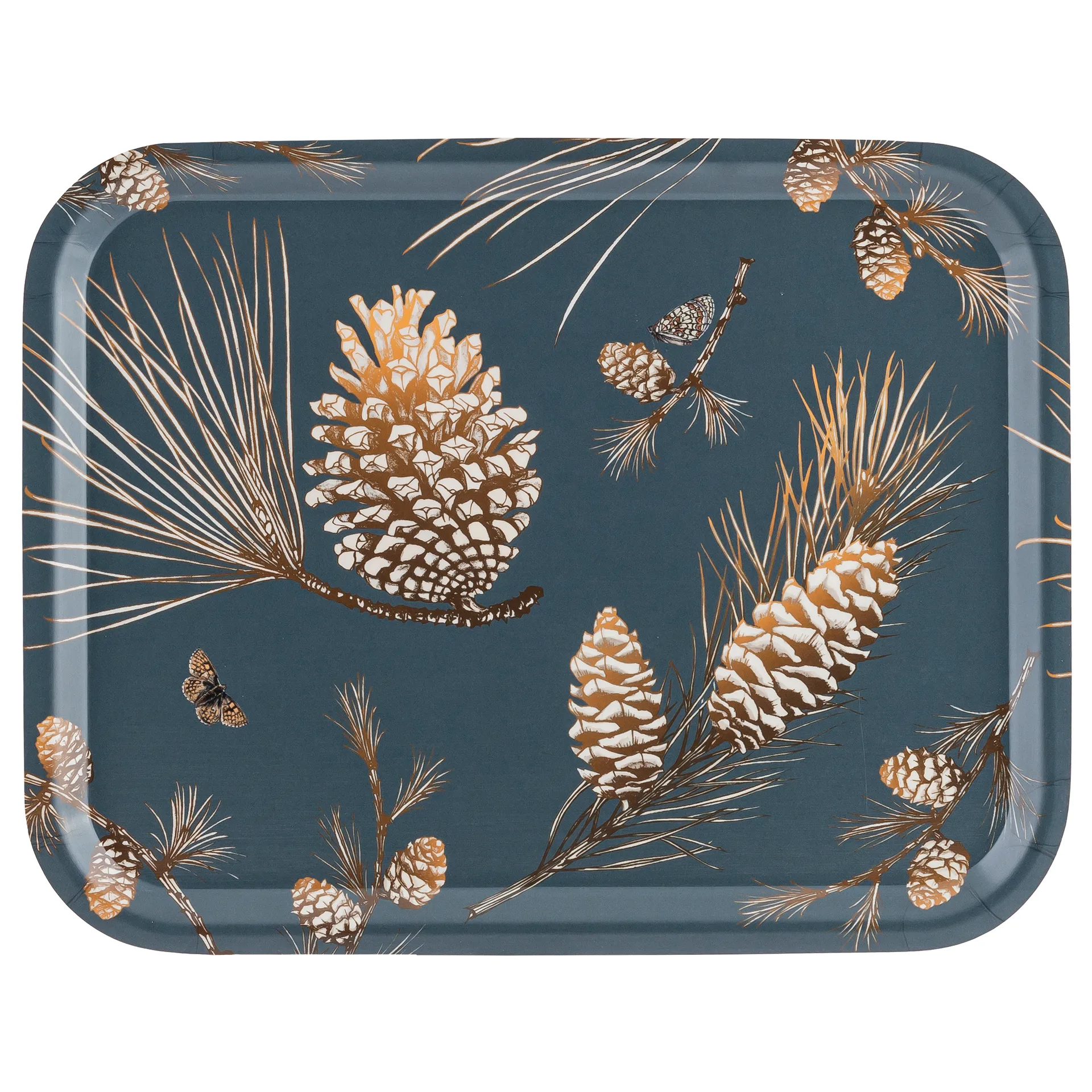 Pine Cone tray 28x36 cm, Thunder blue Åry Home